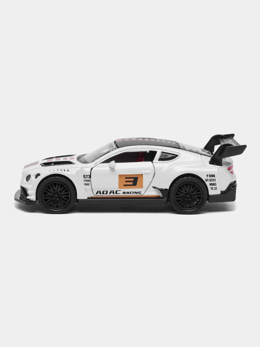 Bentley CONTINENTAL GT3 White With Print 1:36 Scale