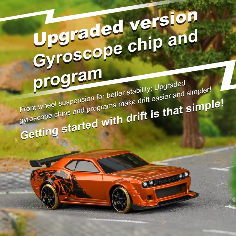 1:76 Scale Drift RC Car with Gyro