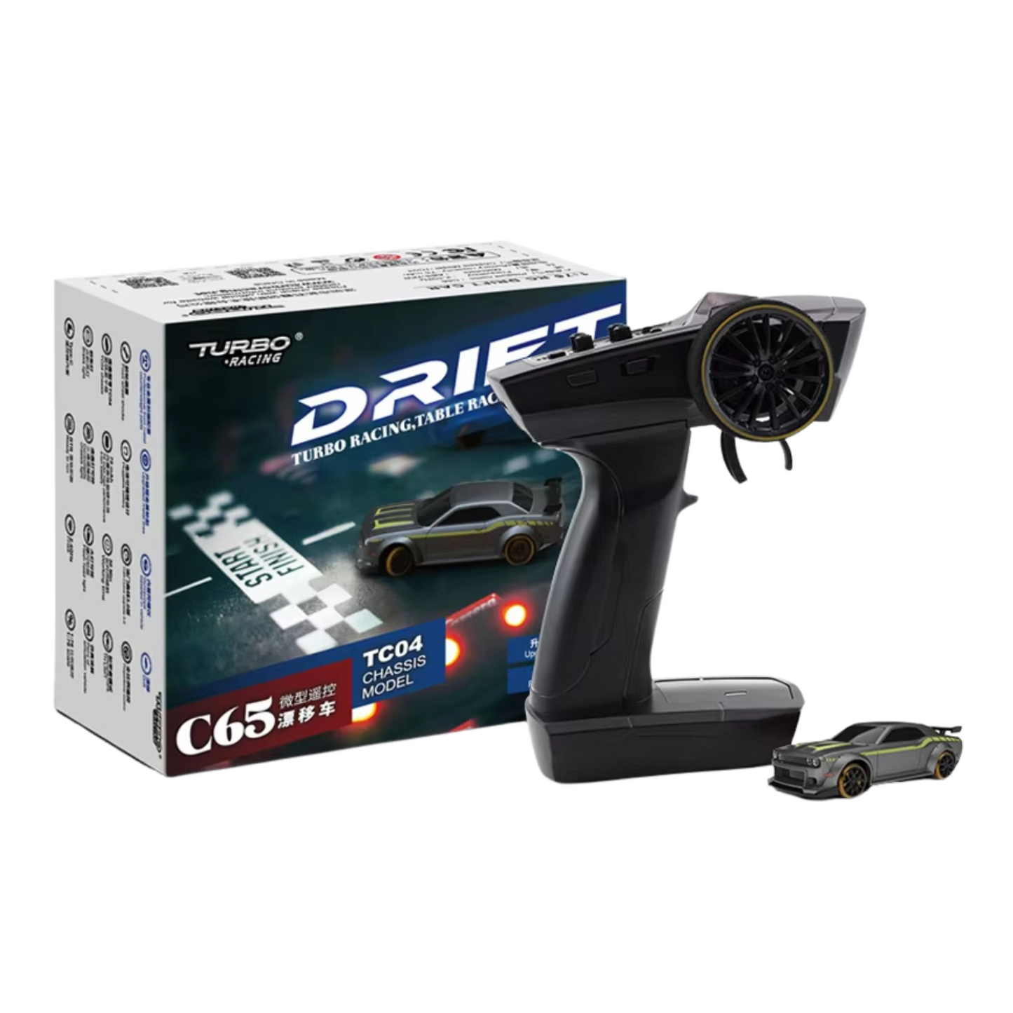 1:76 Scale Drift RC Car with Gyro